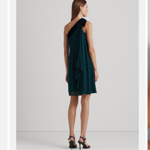 LAUREN RALPH LAUREN Chiffon One-Shoulder Dress - Picture 6 of 15